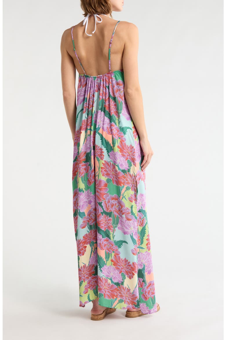 Debbie Cover-Up Maxi Dress, Alternate, color, GREEN/PINK