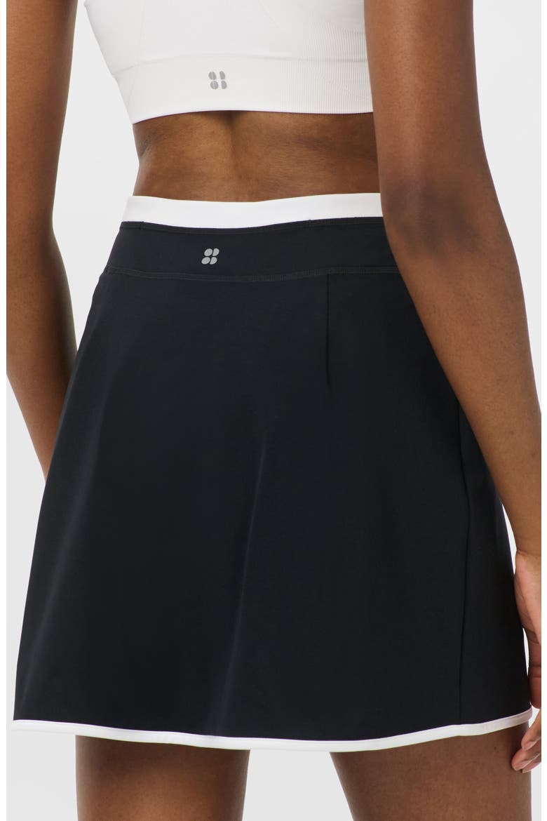 Performance Tennis Skort, Alternate, color, BLACK WHITE