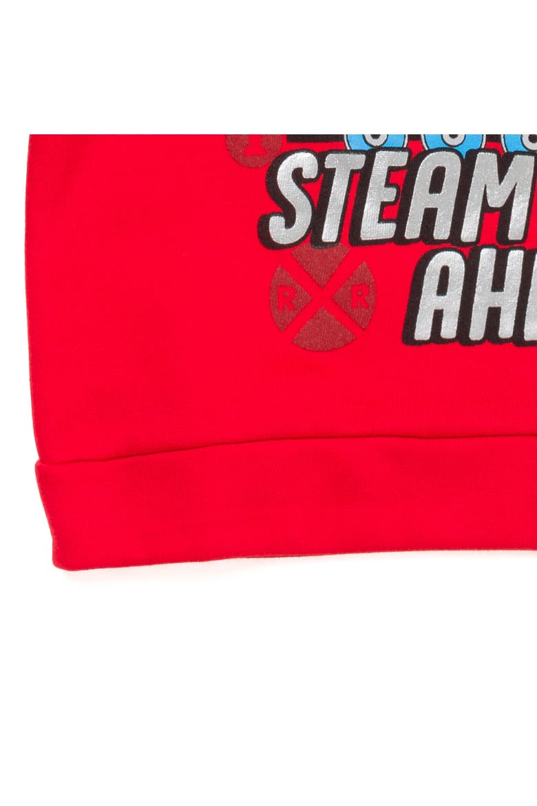 Fleece Hoodie, Alternate, color, Thomas Red Black