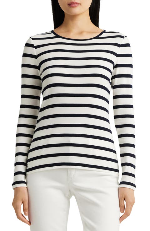 Stripe Cotton Long Sleeve Tee