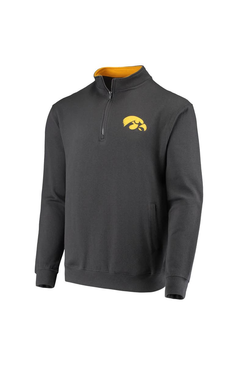 COLOSSEUM Men's Colosseum Charcoal Iowa Hawkeyes Tortugas Logo Quarter-Zip Jacket, Alternate, color, Charcoal