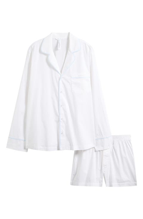 Cotton Poplin Boxer Sleep Set