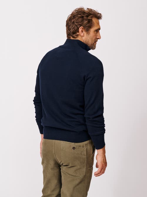 Aubin Bonby Zip Neck Sweater In Blue