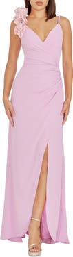Dress the Population Camelia Ruffle Detail Gown