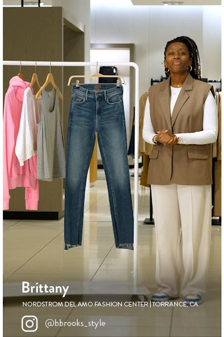 The Runaway High Waist Frayed Hem Jeans video