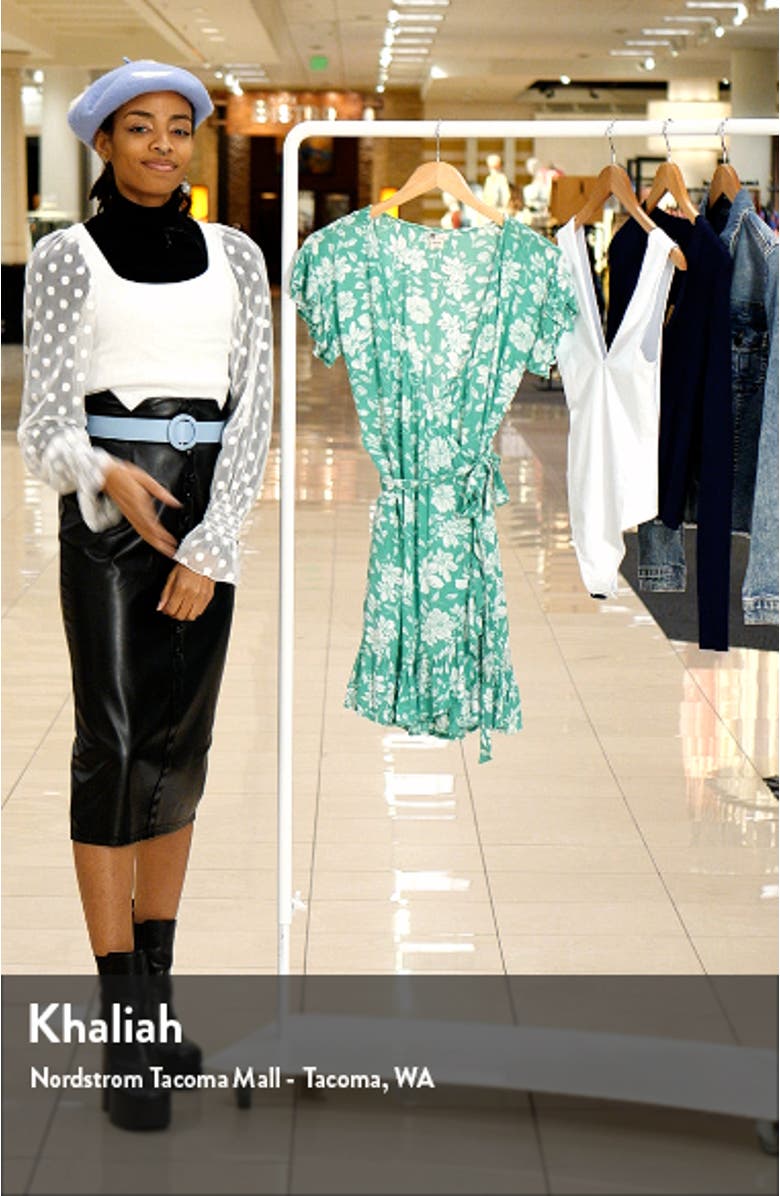 Wrap & Roll Floral Ruffle Wrap Minidress, sales video thumbnail