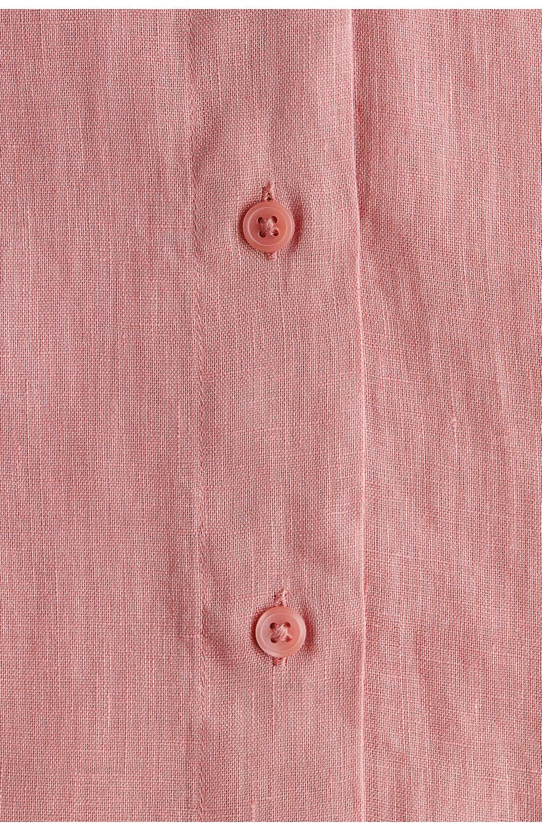 H&M Oversized Linen Shirt, Alternate, color, Dusty Pink