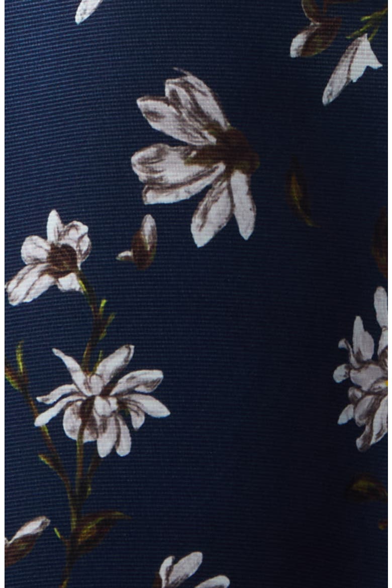 Capucine Floral Print Long Sleeve Belted Satin Midi Dress, Alternate, color, MAGNOLIA PRINT - MIDNIGHT
