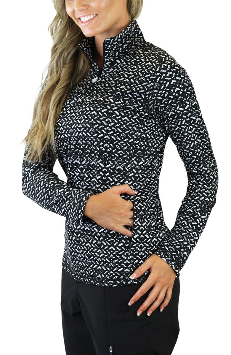 UV Skinz Quarter Zip Vented Sun Shirt, Alternate, color, Optical Illusion