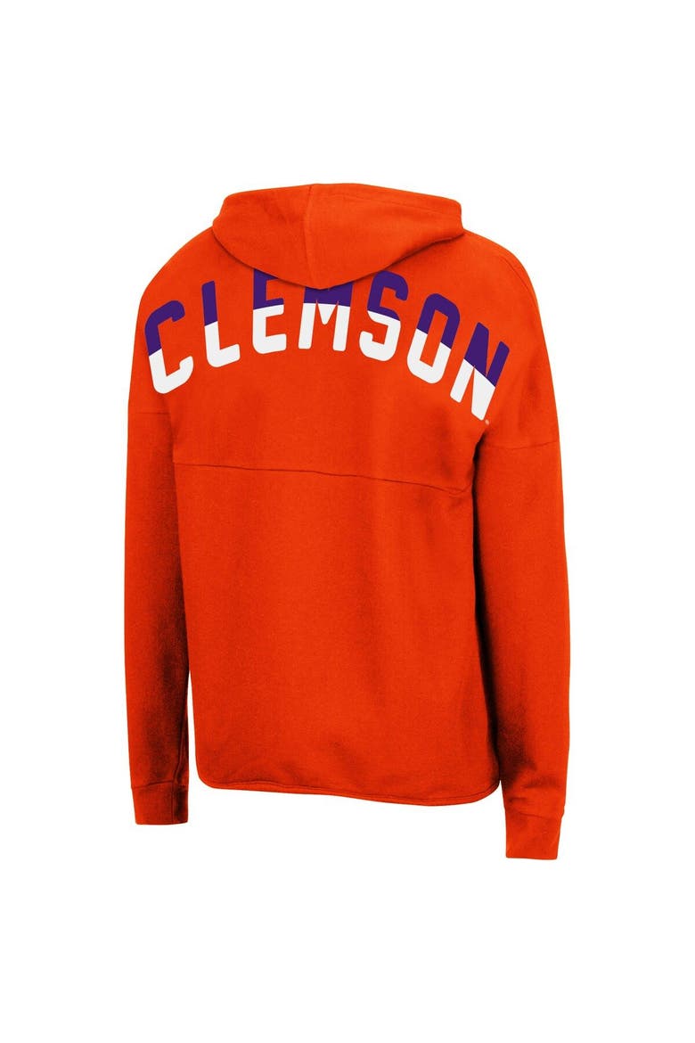 Women's Colosseum Orange Clemson Tigers 2-Hit Full-Zip Hoodie, Alternate, color, Orange