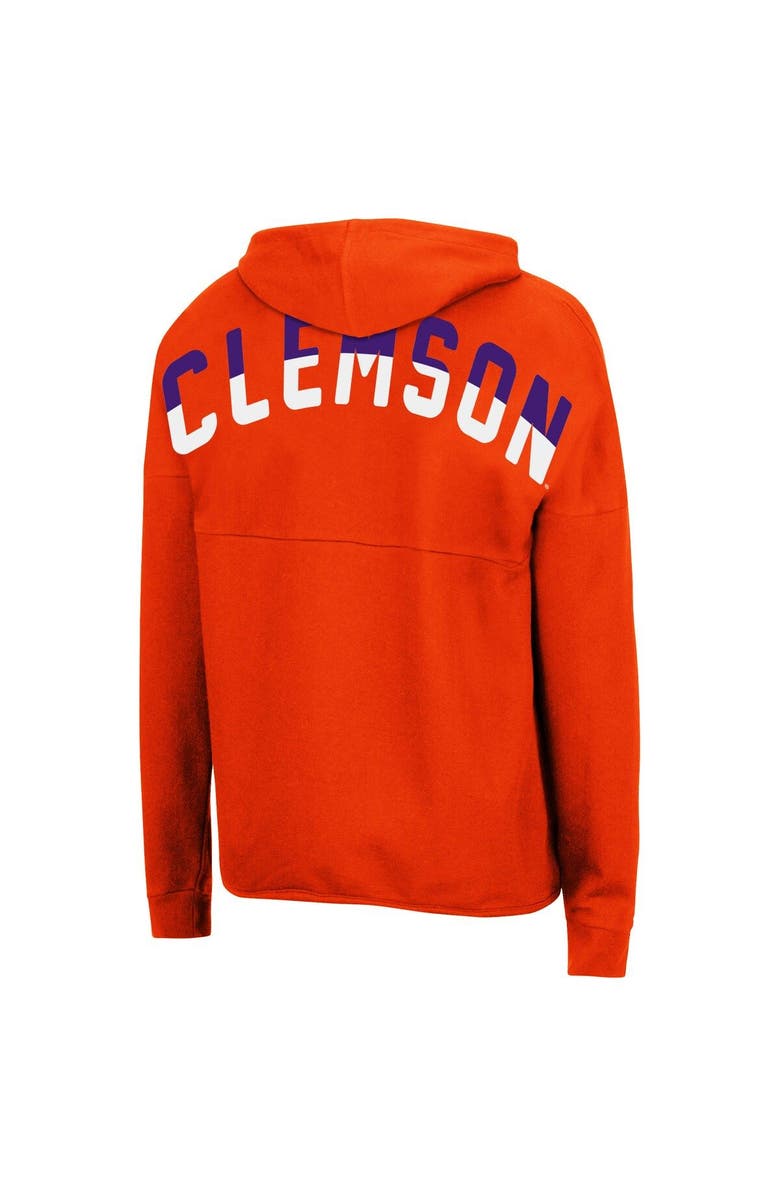 COLOSSEUM Women's Colosseum Orange Clemson Tigers 2-Hit Full-Zip Hoodie, Alternate, color, 