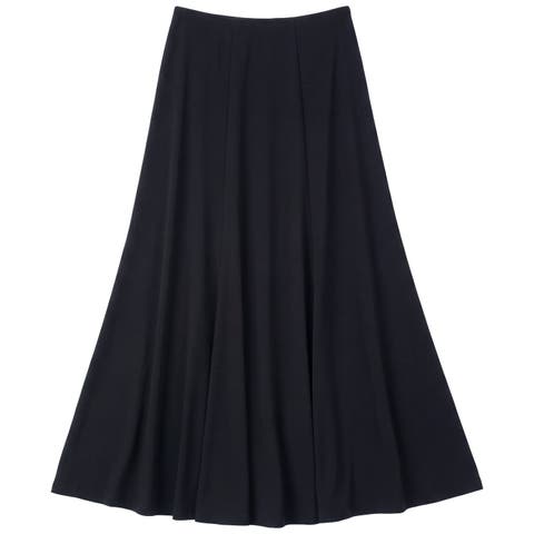 Polyester Knit Soft Drape Flattering Silhouette Skirt