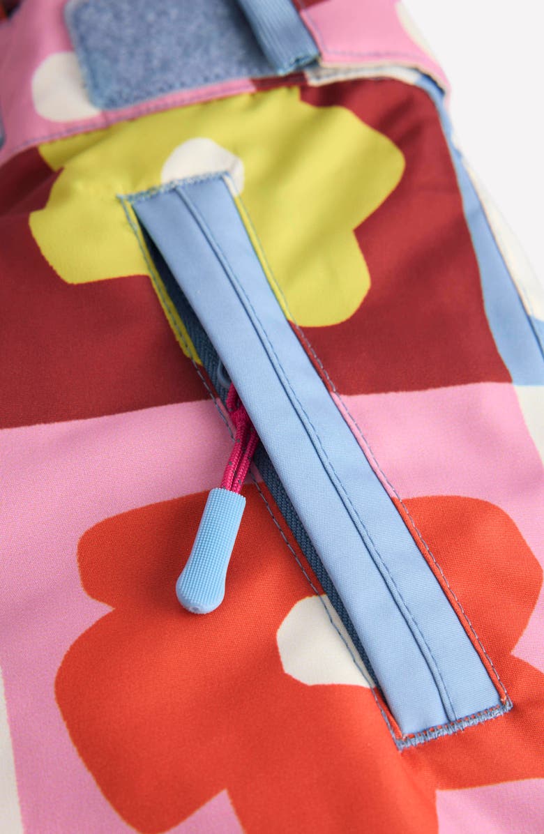 Mini Boden Kids' Floral Print Snow Pants, Alternate, color, Multi Flower Check