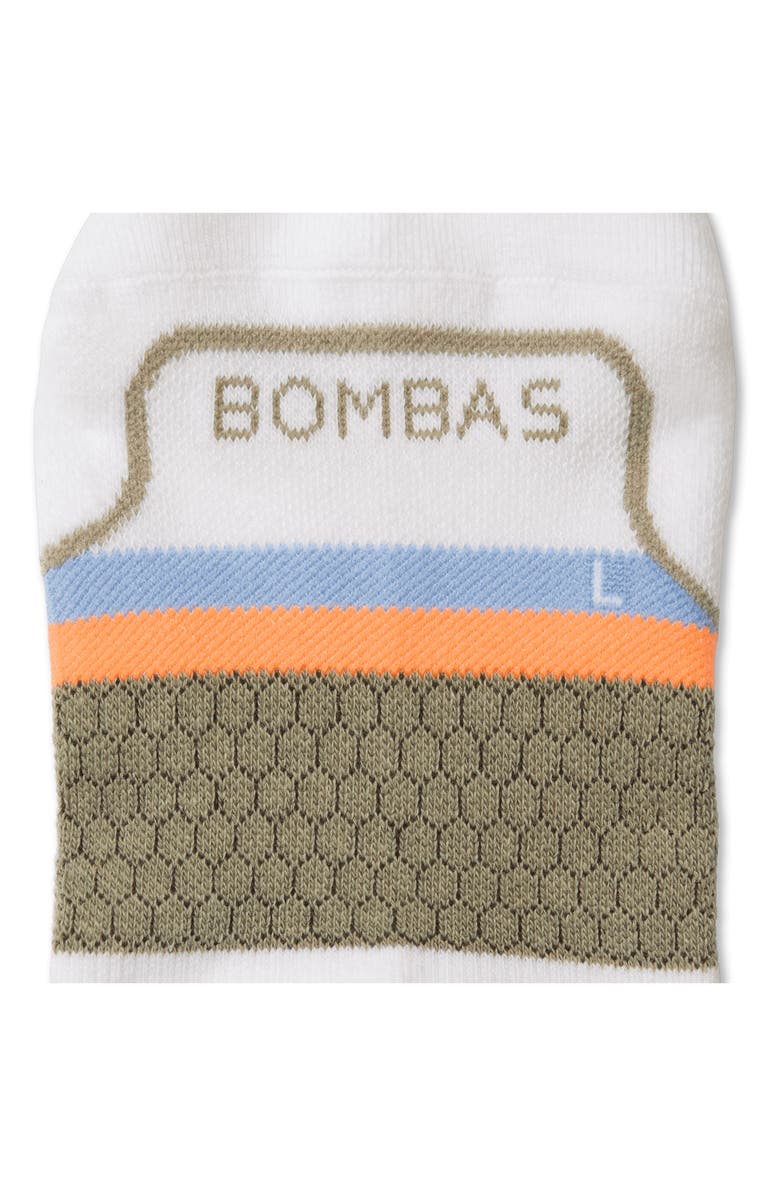 Bombas Stripe Running Ankle Socks, Alternate, color, 