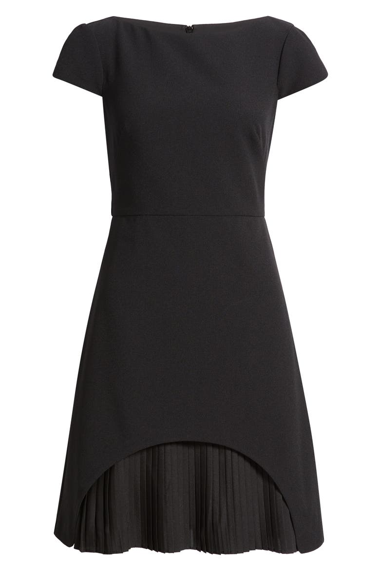 Stretch Crepe Cocktail Dress, Alternate, color, BLACK