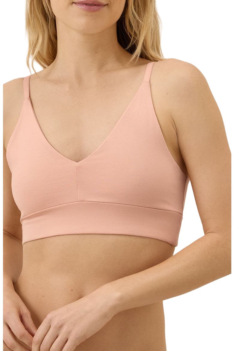 Everyday Classic T-Shirt Bra Made With Organic Cotton, Alternate, color, Peach