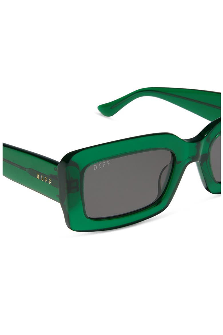 Indy 51mm Polarized Rectangular Sunglasses, Alternate, color, GREEN