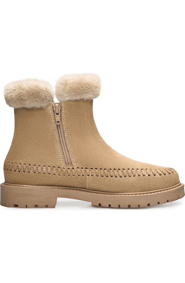 Jelavu Jenny Faux Fur Lined Whipstitch Suede Boot, Alternate, color, Sand