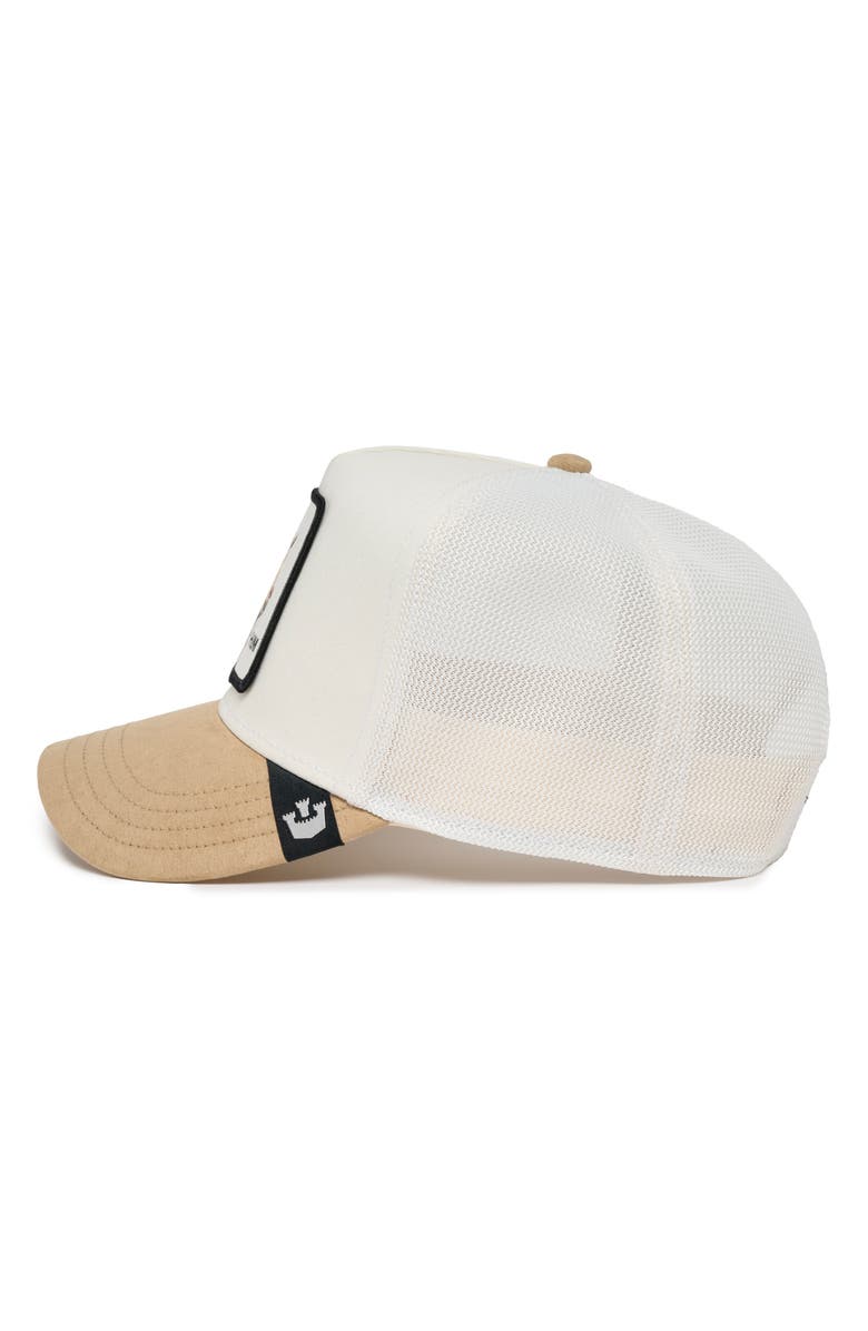 Goorin Bros. The Suede Goat Patch Snapback Trucker Hat, Alternate, color, 