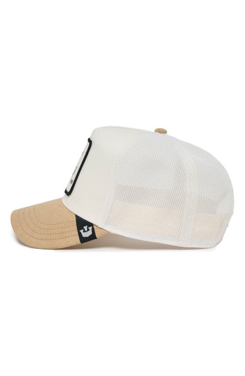Goorin Bros . The Suede Goat Patch Snapback Trucker Hat In Tan