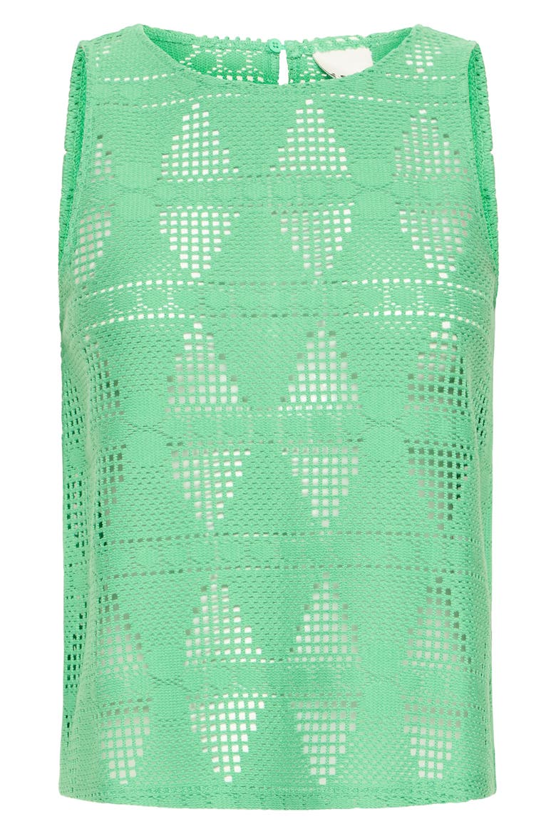 Open Stitch Sleeveless Top, Alternate, color, GREENBRIAR