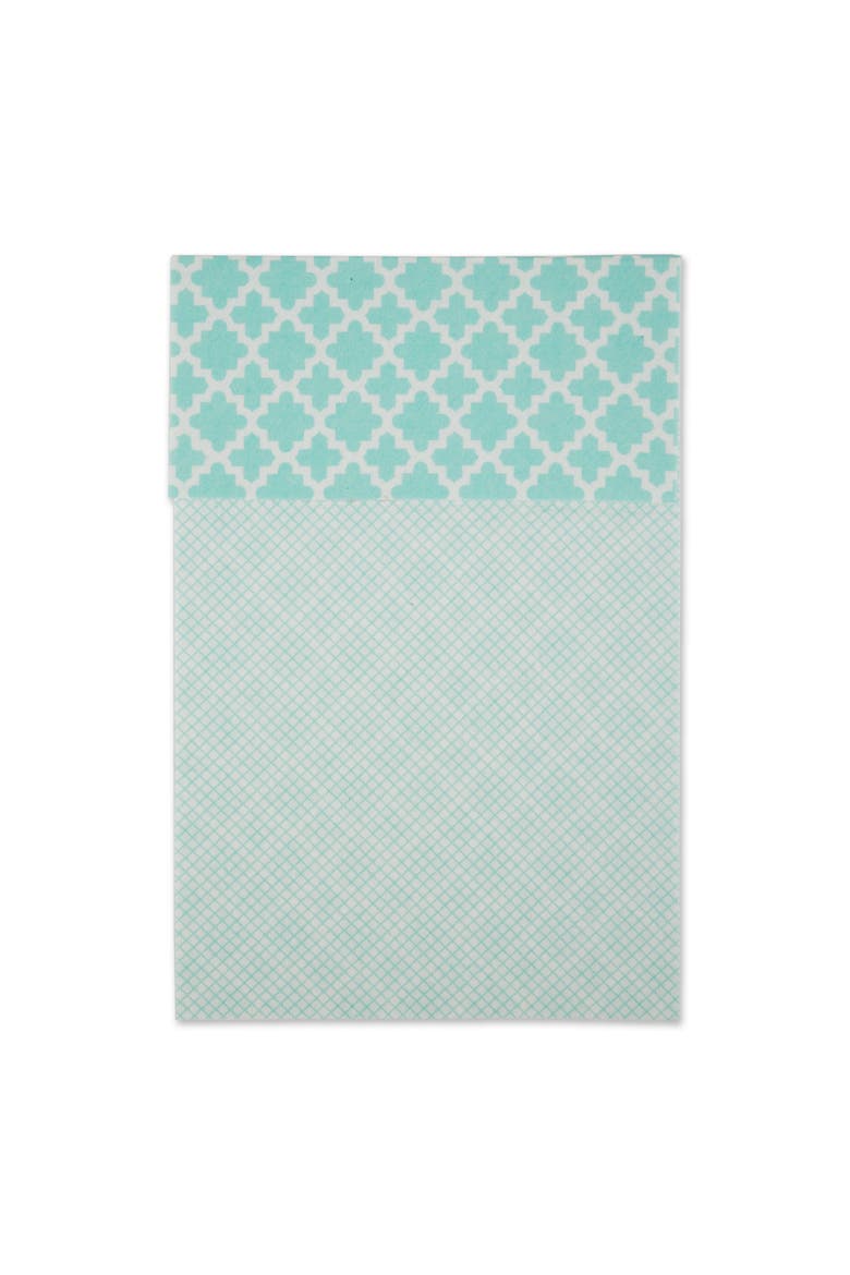 Lattice Print Reusable Fridge Liner Set/6, Alternate, color, Aqua