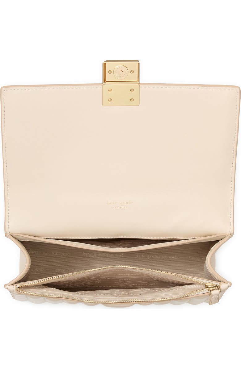 Kate Spade New York deco quilted leather convertible crossbody bag, Alternate, color, Milk Glass