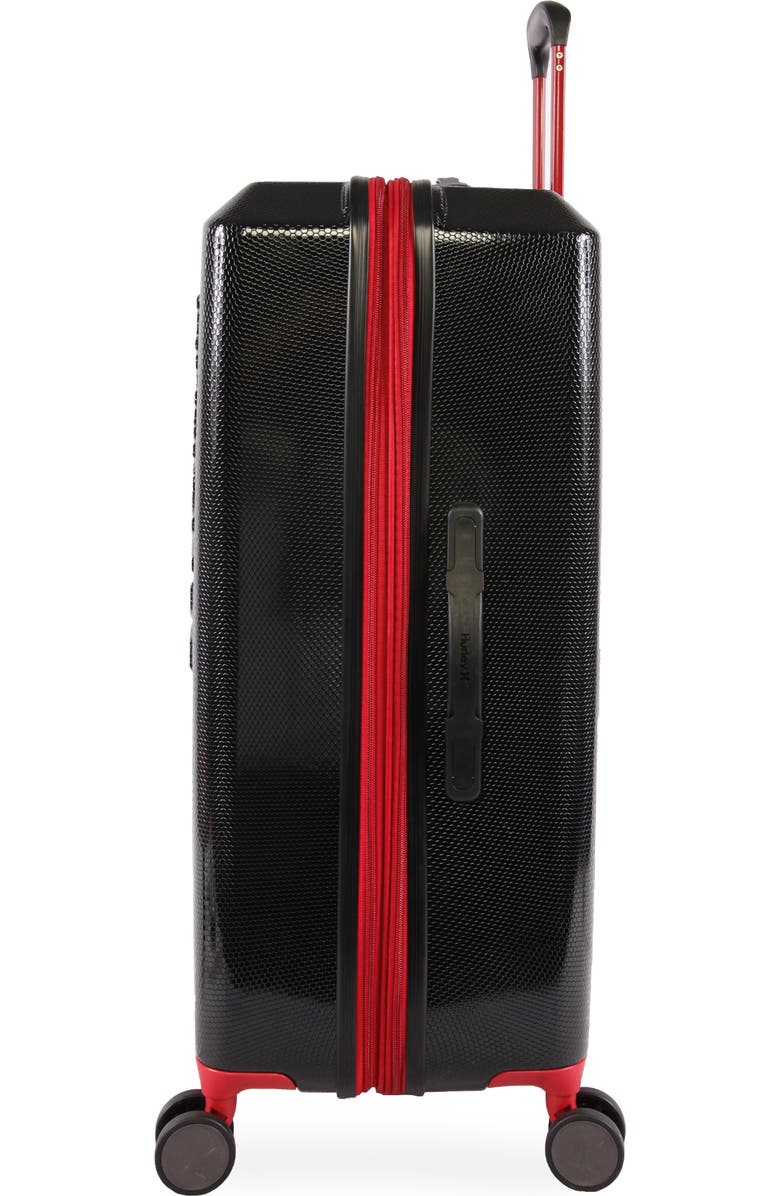 Hurley Swiper 29" Hardshell Spinner Suitcase, Alternate, color, Black/ Red
