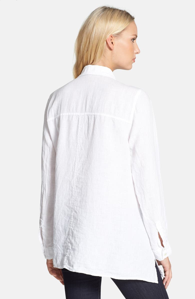 Eileen Fisher Organic Linen Classic Collar Boxy Shirt, Alternate, color, 