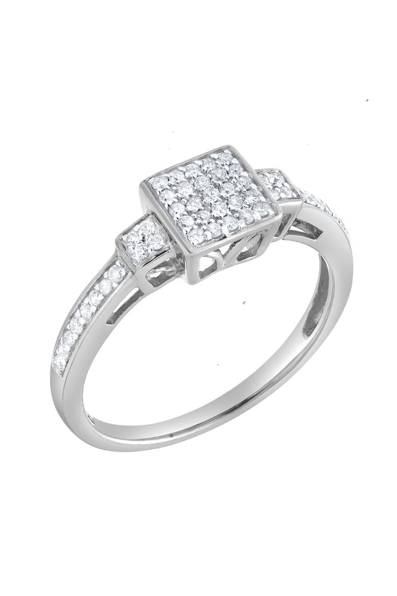 Solvienne 0.25 Ct Natural Diamond 10K Gold Ring, Alternate, color, 10K White Gold