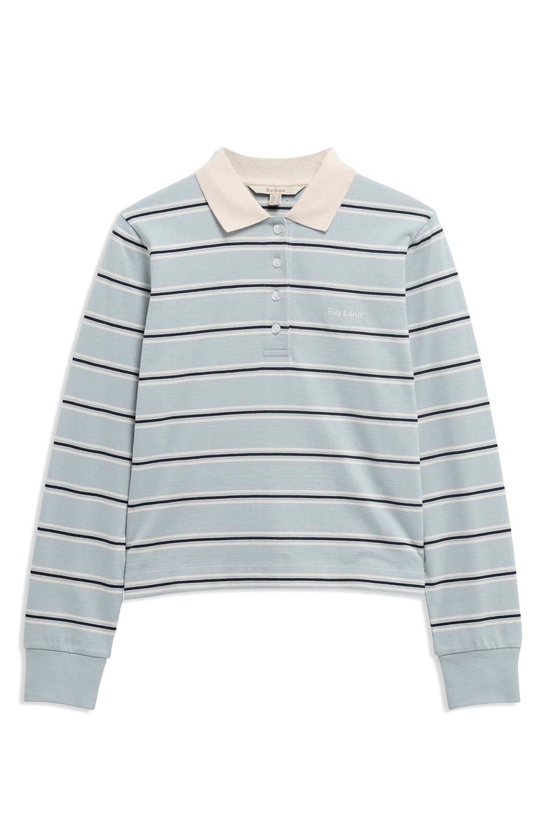 Barbour Ashwell Stripe Cotton Jersey Polo, Alternate, color, Celestial Blue Stripe