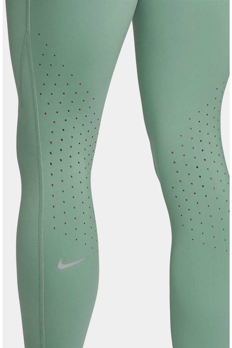 Swift High-Waisted Pocket 7/8 Running Leggings, Alternate, color, STEAM/ REFLECTIVE SILV