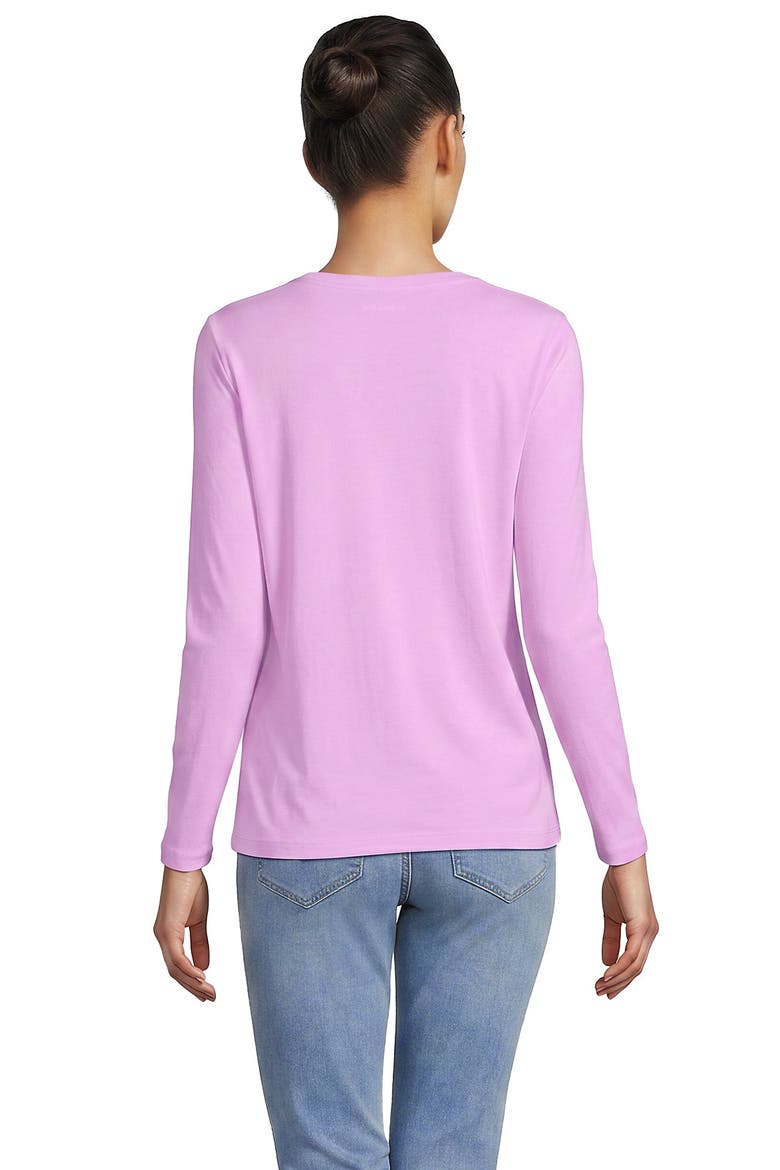 Supima Cotton Long Sleeve Crewneck T-Shirt, Alternate, color, Pale Orchid