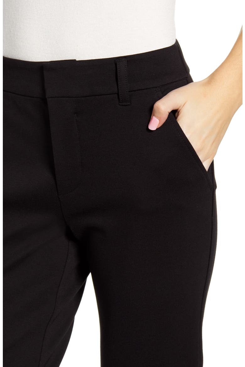 'Ab'Solution High Waist Crop Trousers (Nordstrom Exclusive), Alternate, color, BLACK