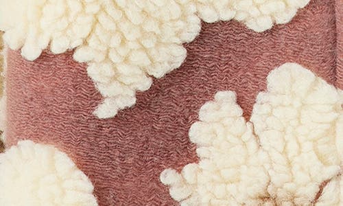 O'neill Harper Floral Fleece Jacquard Open Front Coat In Brown