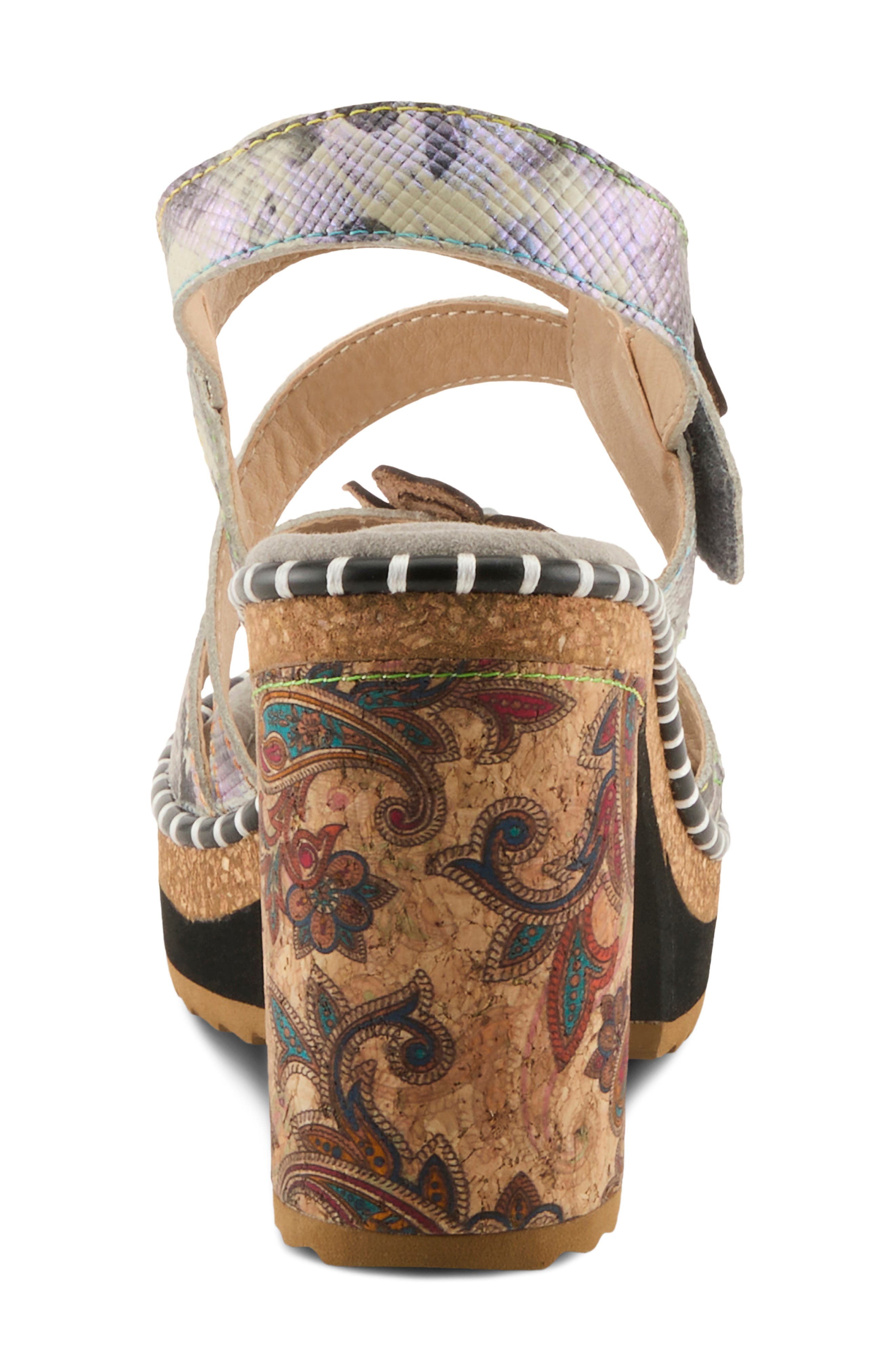 L'Artiste by Spring Step Escapartist Slingback Platform Sandal, Alternate, color, Blue Multi