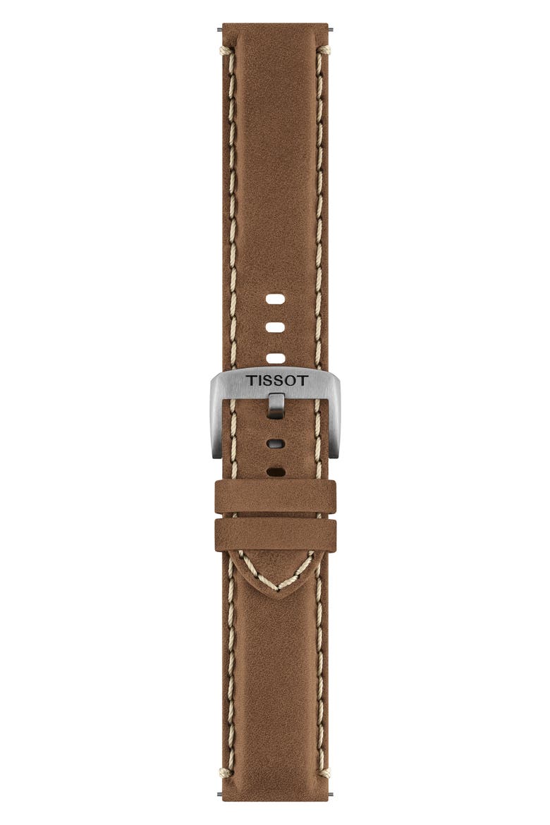 Chrono L Leather Strap Watch, 42mm, Alternate, color, BLACK