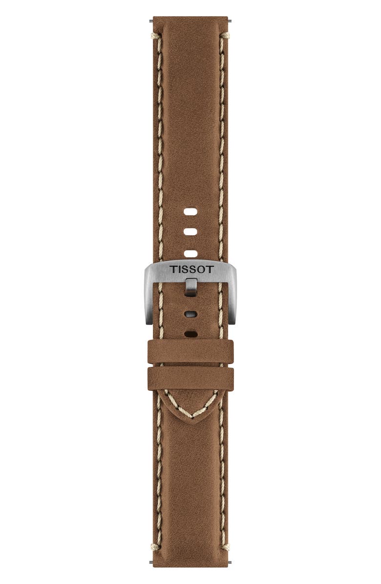 Tissot Chrono L Leather Strap Watch, 42mm, Alternate, color, Black