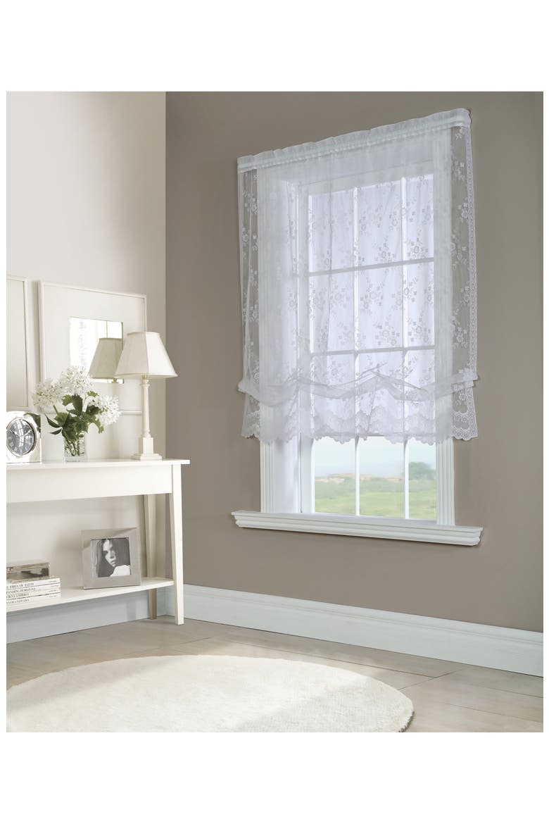 Balloon Sheer Curtain Panel, Alternate, color, WHITE