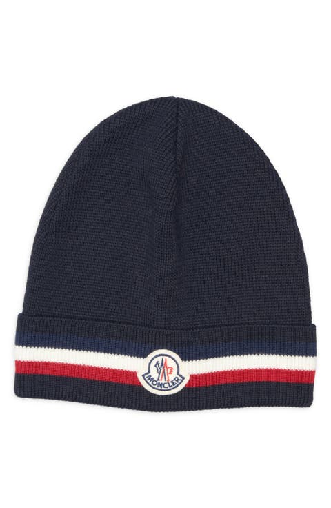 Tricolor Stripe Virgin Wool Beanie