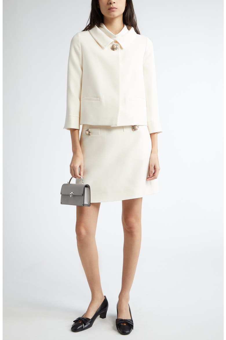 Crepe Couture Jacket, Alternate, color, AVORIO