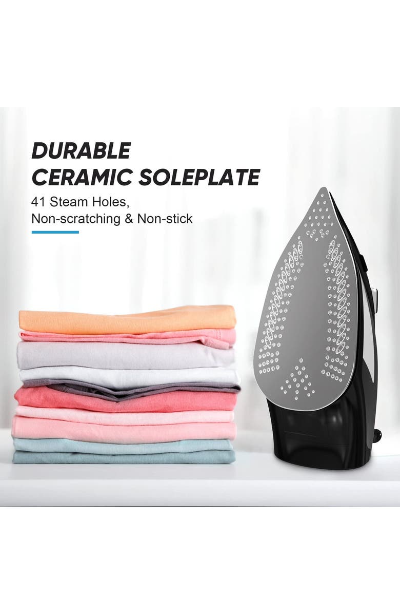 AEMEGO Steam Iron for Clothes, Alternate, color, Black