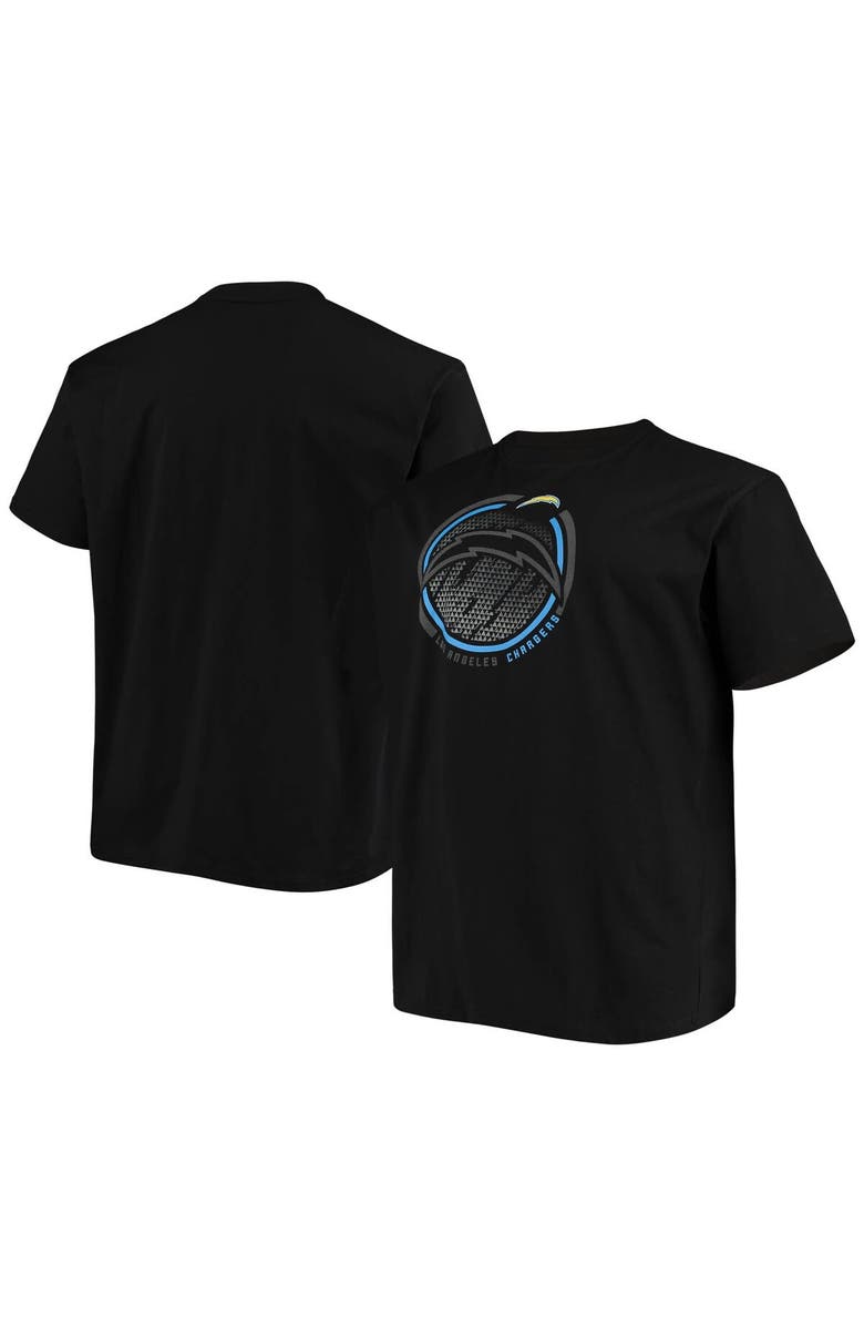 FANATICS Men's Fanatics Branded Black Los Angeles Chargers Big & Tall Color Pop T-Shirt, Main, color, 