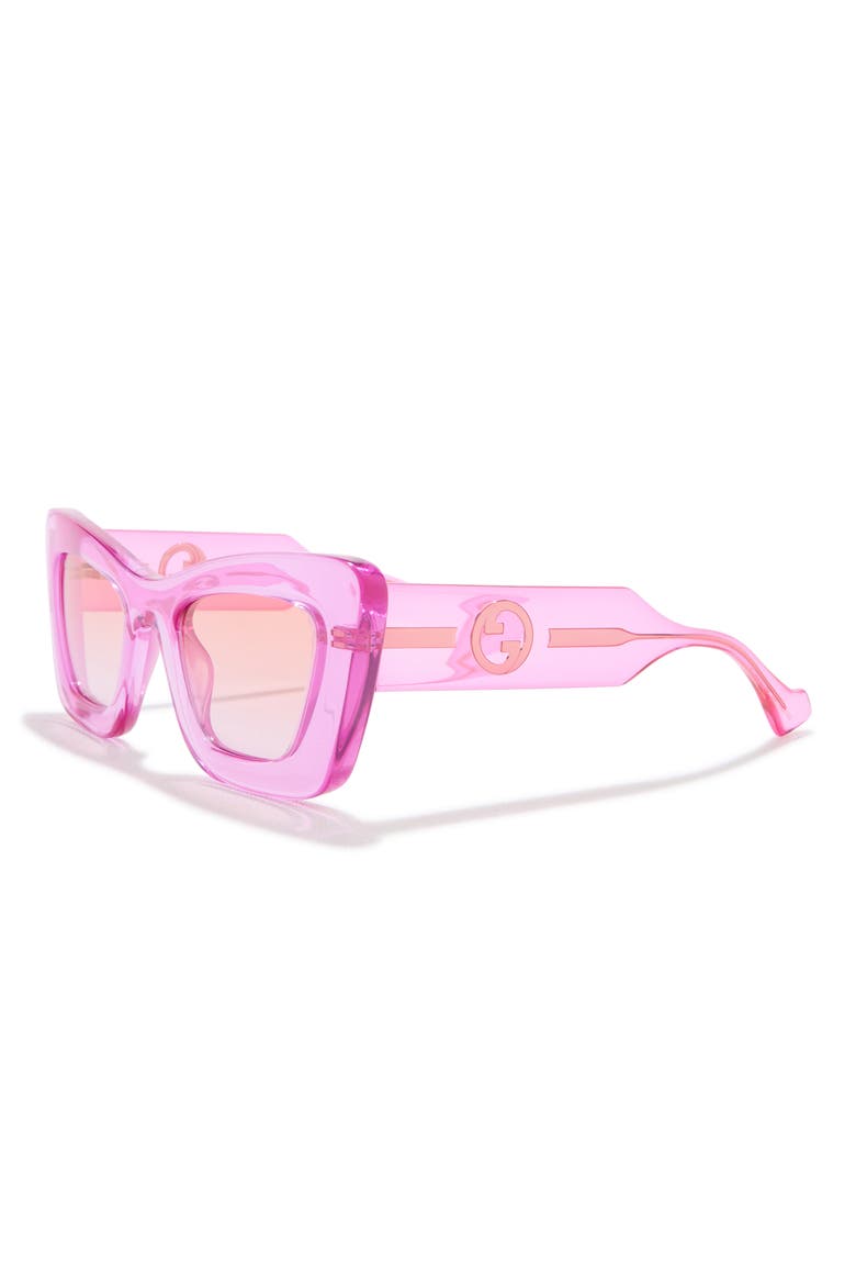 49mm Cat Eye Sunglasses, Alternate, color, RED RED VIOLET