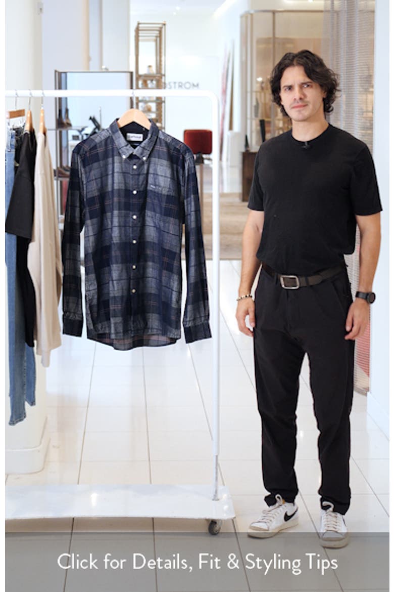 Blair Tailored Fit Plaid Cotton Corduroy Button-Down Shirt video