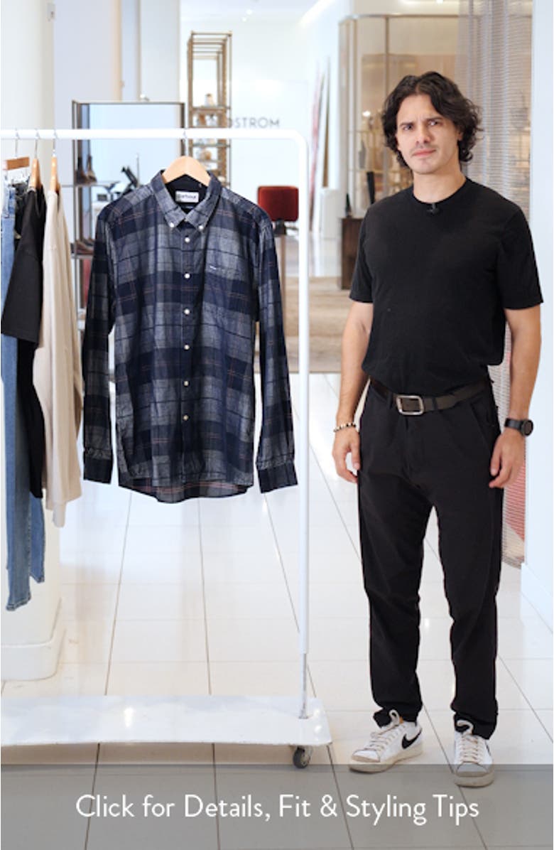 Blair Tailored Fit Plaid Cotton Corduroy Button-Down Shirt, sales video thumbnail