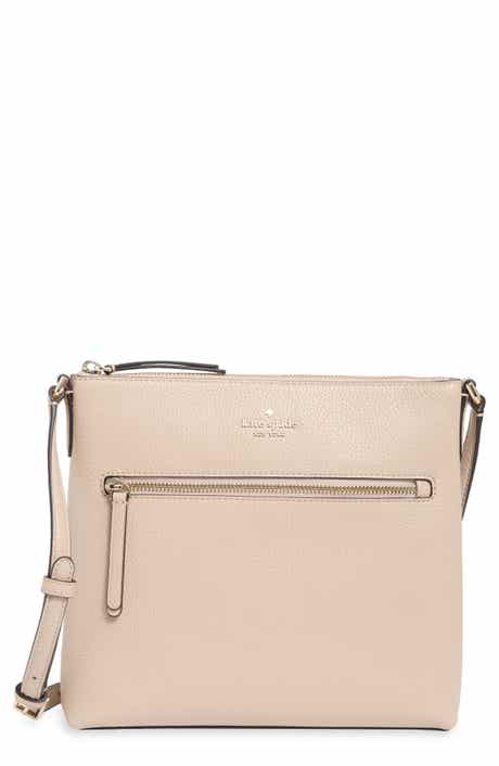 jackson top zip leather crossbody bag