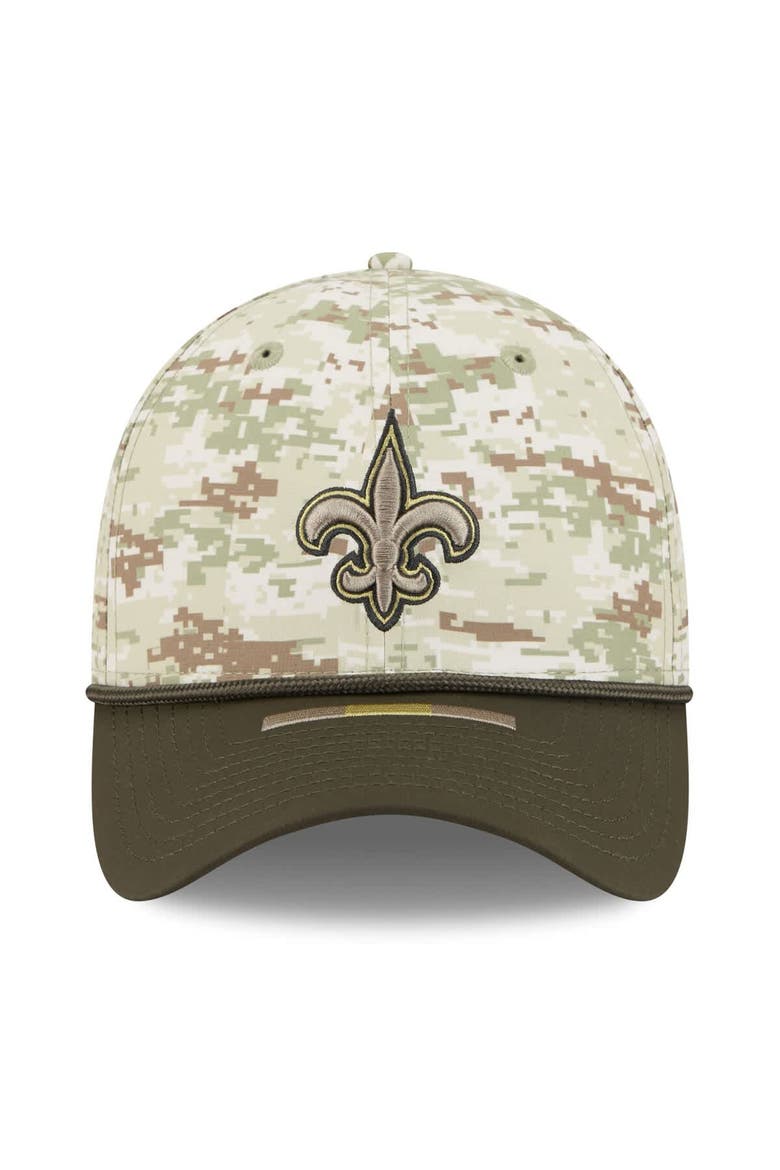 Men's New Era  Camo New Orleans Saints 2025 Salute to Service 39THIRTY Flex Hat, Alternate, color, Camo