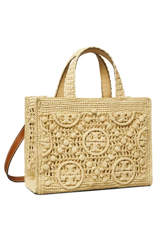 Tory Burch T Monogram Raffia Square Tote