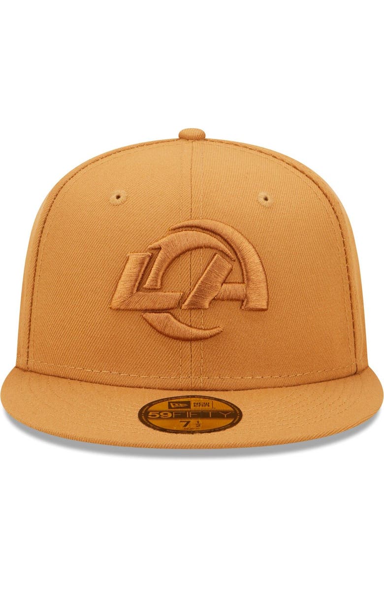 New Era Men's New Era Brown Los Angeles Rams Team Color Pack 59FIFTY Fitted Hat, Alternate, color, 